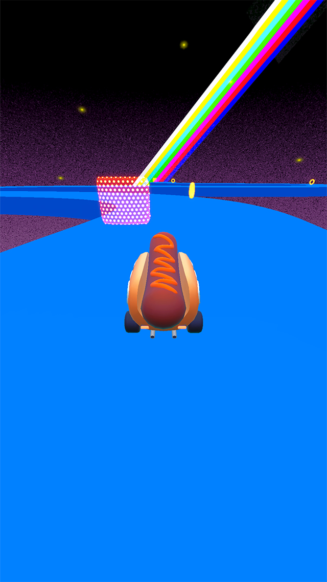 Driving the hot dog car
